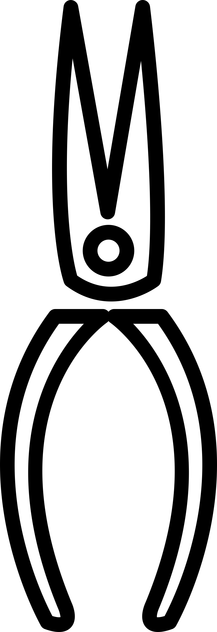 Pincer Thin Shape With Points Engraving Svg Design Free Vectors